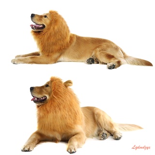 Peluca de melena de león con orejas para perro grande, ropa de Halloween, disfraz de mascota (5)