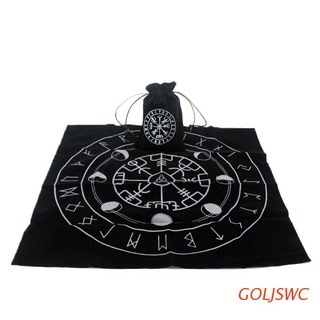 goljswc nuevo mantel de tarot con bolsa de tarot runa luna fase adivinación bruja altar almohadilla