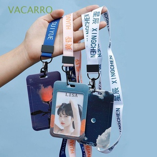 VACARRO Fashion Bus Card Protection Cover Stationery ID Badge Card Holder Credit Card Holder Office Supplies Bank Card Meal Card Student Work Card with Lanyard