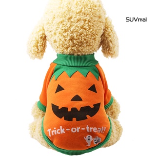 suv- encantadora mascota cachorro perro halloween calabaza bruja camiseta suave ropa disfraz chaqueta