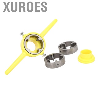 Xuroes Pipe Threader PVC Thread Tool Maker NPT Round Die Set Plumbing Manual Hand