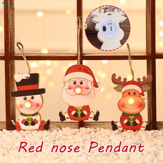 Yyhix Mini adorno De madera Colorido con colgante/juguetes De regalo Para decoración De fiesta De navidad/jardín De niños