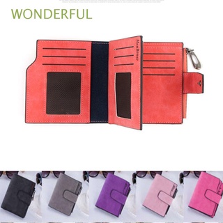 WONDERFUL Women Ladies Wallet Mini Small Money Purse Purse Fashion PU Leather Folding Short Coin Card Holder/Multicolor