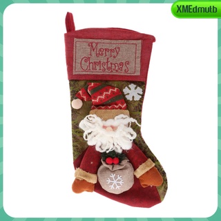santa claus muñeco de nieve alce árbol de navidad colgante calcetines de caramelo bolsa de regalo (6)