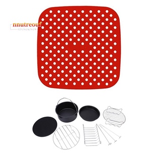 6PCS 7-Inch Air Fryer Accessories Universally Available for Philips with Reusable Air Fryer Liners - 7.5 Inch, Square