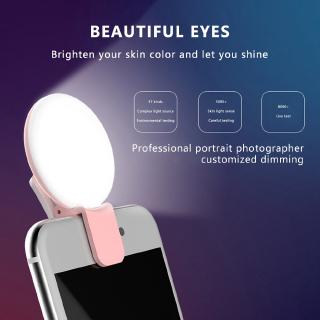 Luz de relleno de Selfie recargable LED Flash Selfie anillo de luz para cámara teléfono