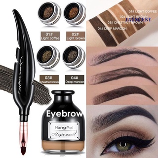 (jay) brocha de pluma impermeable de larga duración potenciador de cejas gel crema maquillaje de ojos