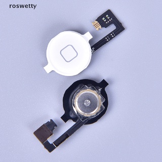 Roswetty New Home Menu Button Flex Cable Key Cap Assembly For iPhone 4 4G 4S CO