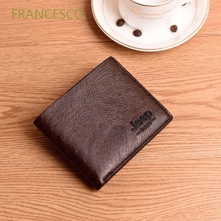 Francesco negro caqui masculino cartera pequeña delgada de cuero de la PU de los hombres carteras titular de la tarjeta/Multicolor (1)