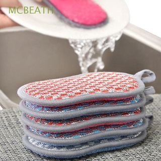 mcbeath engrosado cepillos de limpieza de microfibra esponja de limpieza olla fregador de doble cara hogar durable trapo plato lavado accesorios de cocina herramienta de lavado