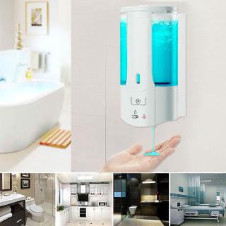 Dispensador de jabón automático montado en la pared de 450 ml, dispensador automático de jabón, Sensor táctil manos libres, líquido infrarrojo, blanco, sin batería