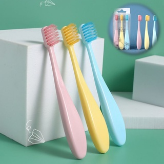 pelo suave superfino niños cepillo de dientes 3-6-12 años de edad bebé deciduo dientes bebé gingival cuidado cepillo de dientes conjunto de 3