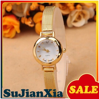 Sujianxia reloj De pulsera De cuarzo con dial Redondo y malla para mujer