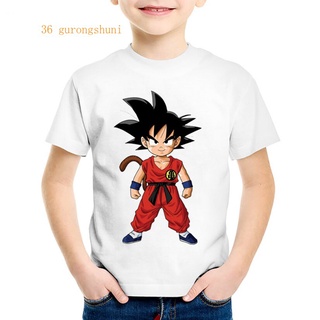 Impresión De Dibujos Animados Niño Goku Niños Camisetas Anime Dragon Ball Z Verano Gráfico Divertidas/Niñas Tops Ropa De Bebé (1)