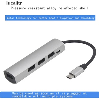 Lucaiitr concentrador Usb 3.0 Tipo C con fuente De alimentación 3.1/estación De ajuste/1 unidad/4 (Lucaiitr)