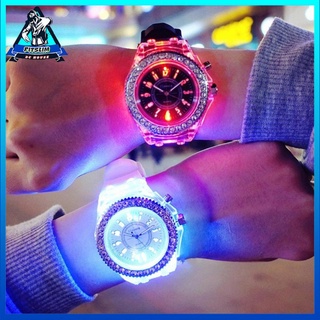 reloj de pulsera unisex luminoso impermeable de silicona para niños