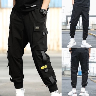 🙌 Pantalones harén Multi bolsillo para hombre Jogger Cargo Combat Street Hip-hop pantalones sueltos UC6H