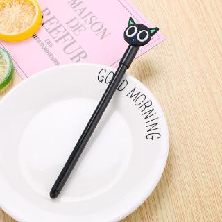 Lindo Kawaii Gato Negro Bolígrafo De Gel De Dibujos Animados De Plástico Bolígrafos Para Escritura Oficina (5)