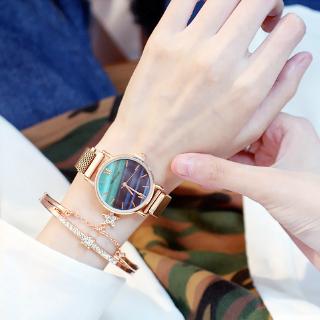 Ifyou lujo Casual Metal cuadrícula imán colorido relojes mujeres impermeable analógico relojes accesorios no incluidos pulsera y caja) (9)