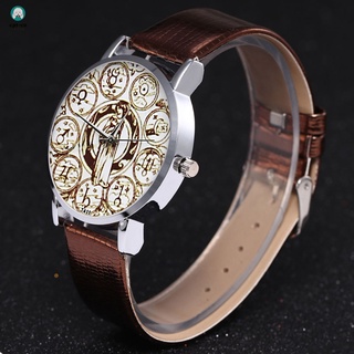 PU Leather Strap Couple Watches Vintage Women Quartz Watch Great Gifts Travel Accessories (3)