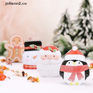 joli decoraciones de navidad caja de hojalata viejo hombre de nieve pequeña caja de regalo caja de regalo co