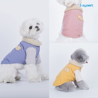 nuevo perro precioso patrón de oso suave acolchado ropa para mascotas para invierno