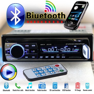 12V Bluetooth Coche Estéreo FM Radio MP3 Reproductor De Audio 5V Cargador USB SD AUX Auto Electrónica Subwoofer