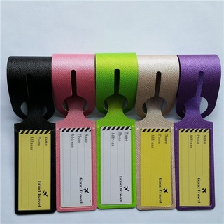 [0824] Soft PU Leather Travel Luggage Tag Suitcase Boarding Checked Card