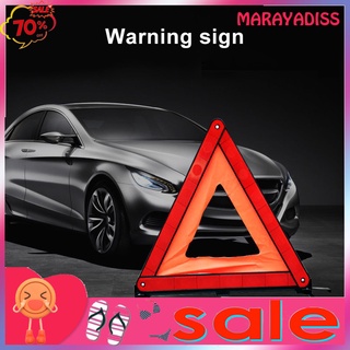 marayadiss.co Triangle Warning Frame Foldable Brilliant Red Reflector Safety Parking Safety Triangle Warning for Emergency