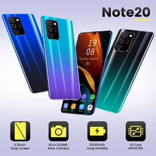 Note20+ 6.26 pulgadas gota de agua pantalla grande Smartphone doble tarjeta Dual Standby (9)