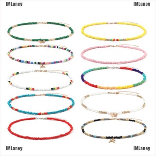 [Imlaney] collar/Choker con colgante de mariposa/estrella/bohemio/colorido/pequeño/joyería para mujer