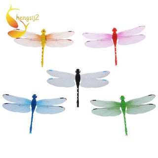 5pcs 8 cm 3d libélulas artificiales imán de nevera para el hogar de navidad decoración de boda, colores enviar al azar