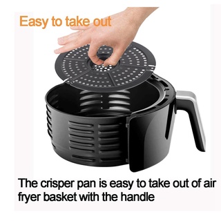 Air Fryer Replacement Grill Pan for Power Dash Chefman 2QT-2.6QT Air Fryers, Crisper Plate,Air Fryer Accessories