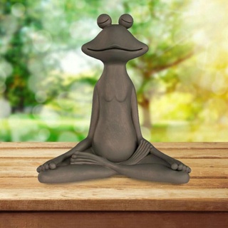 estatua de rana estatua hogar yoga estudio mesa meditación escultura adorno