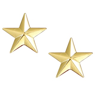 3D Star Brooch Collar Tie Shirt Pin Corsage Party Badge Gold Silver Silver