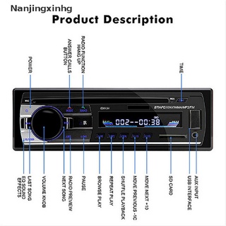 [nanjingxinhg] 12v coche estéreo radio control remoto digital bluetooth audio música reproductor mp3 [caliente]