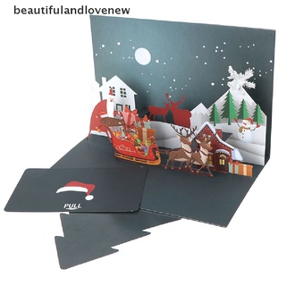 [hermoso y amor nuevo] feliz árbol de navidad tarjeta 3d tarjeta de felicitación corte láser sobre de navidad postal