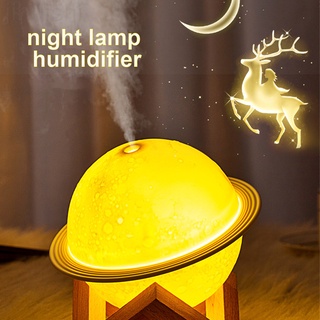 Humidificador led USB lámpara de noche humidificador en forma de planeta 2 en 1 máquina de humidificación jihuishi