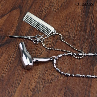 Cs Unisex secador de pelo tijeras peine colgante cadena collar peluquería Kit de peluquería
