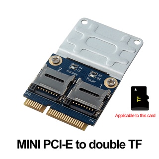 2 SSD HDD Para Portátil Dual Micro SD SDHC SDXC TF A Mini PCIe Lector De Tarjetas De Memoria MPCIe 2 Pci-E Adaptador PI
