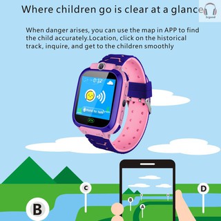 [disponible en inventario] reloj inteligente para niños con ranura para tarjeta SIM de 1.44 pulgadas con pantalla táctil para niños con GPS Tra (2)