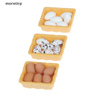 moretirp 1:12 casa de muñecas miniatura mini huevo con bandeja accesorios de cocina modelo juguetes co