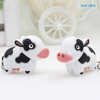 [keraka] llavero decorativo decorativo realista de vaca lechera led para niños (1)