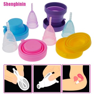 [Shengbinin] 3 piezas De Copa Menstrual esterilizador periodo Copa Menstrual De Silicona Medica Copp