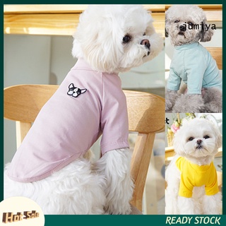 【Ready Stock】DSP--Dog Blouse Cartoon Animal Printing Two-legged Cotton Round Neck Pet T-Shirt Pullover for Summer