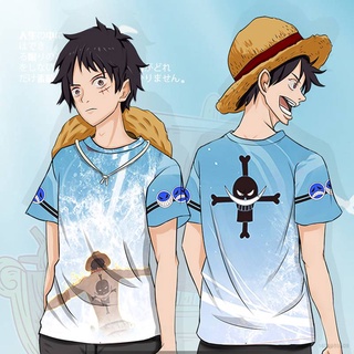 Camiseta de Anime One Piece Manga corta Luffy 3d