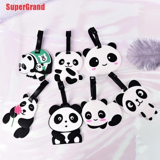 SuperGrand New Cute Panda Bear Luggage Tag Label Suitcase Bag ID Tag Name Address Tag