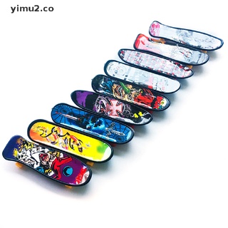 【yimu2】 1pc Fingerboard Mini Creative Fingertips Skateboard Plastic Finger Skate Scooter 【CO】
