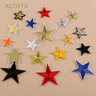 ACOSTA 10 Unids/Lote Applique Tela Coser Hierro En Parches Accesorios Bordado Estrella DIY Ropa Insignia/Multicolor