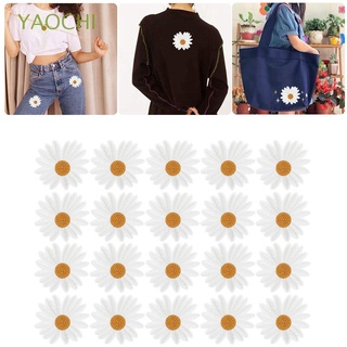 Yaochi Emblemas con Bordado De estampado De Costura De ropa Para tela De margarita/Flor/transferencia De Calor
